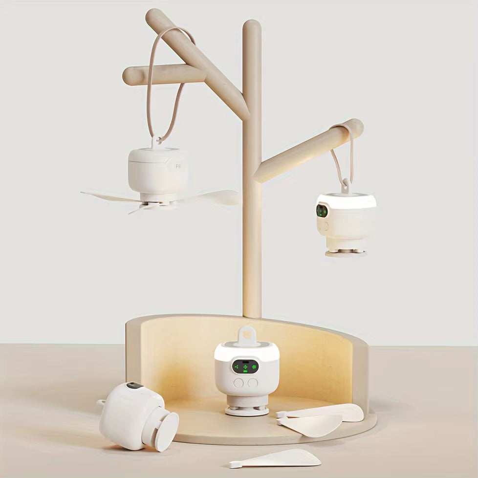 8000Mah Portable Camping Ceiling Fan with Remote Control - Rechargeable, Lightweight, and Ideal for Outdoor Tents and Home Use