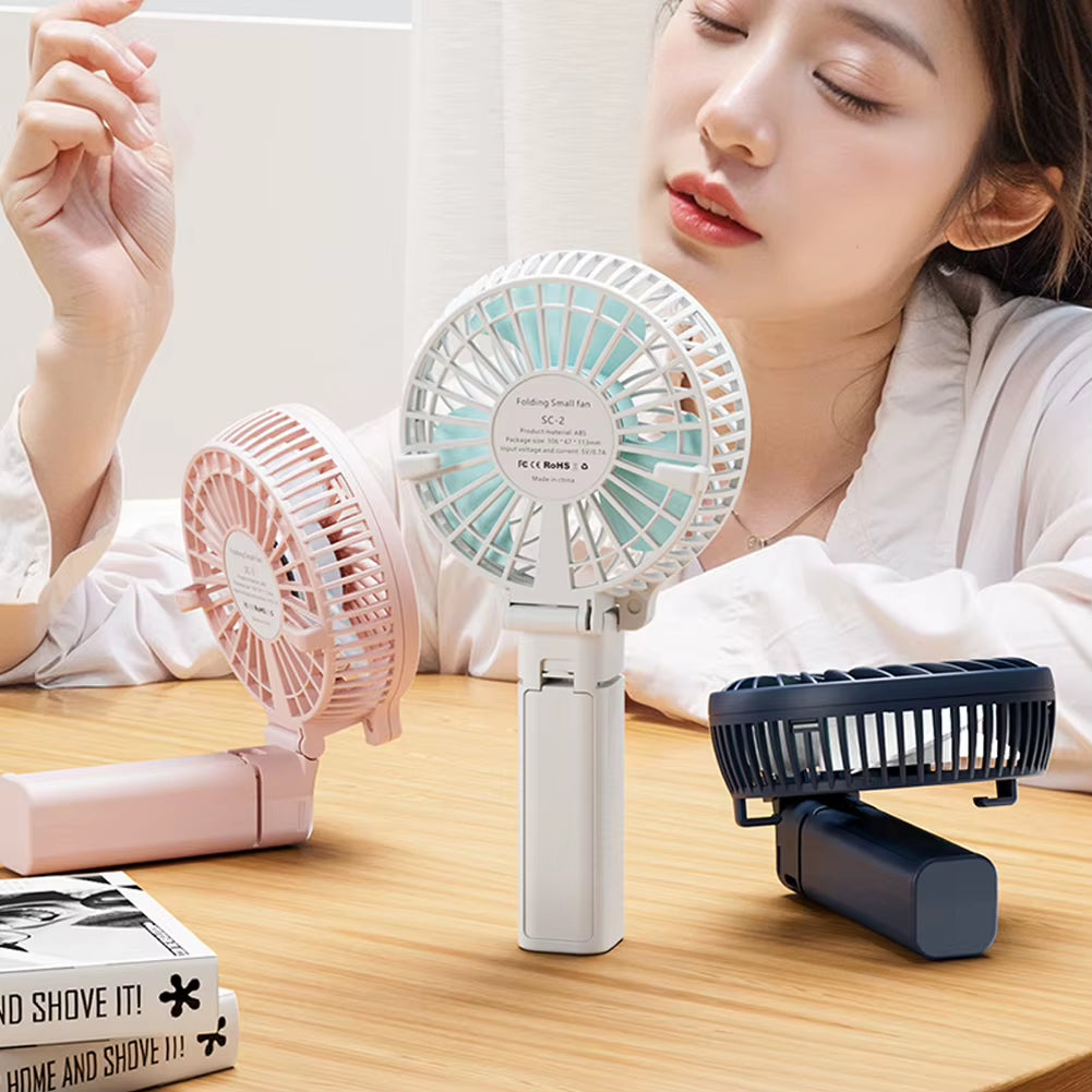 Handheld Mini Fan Portable Pocket Fan USB Charging Fan Rechargable Summer Cooling Fan for Home Outdoor Office.