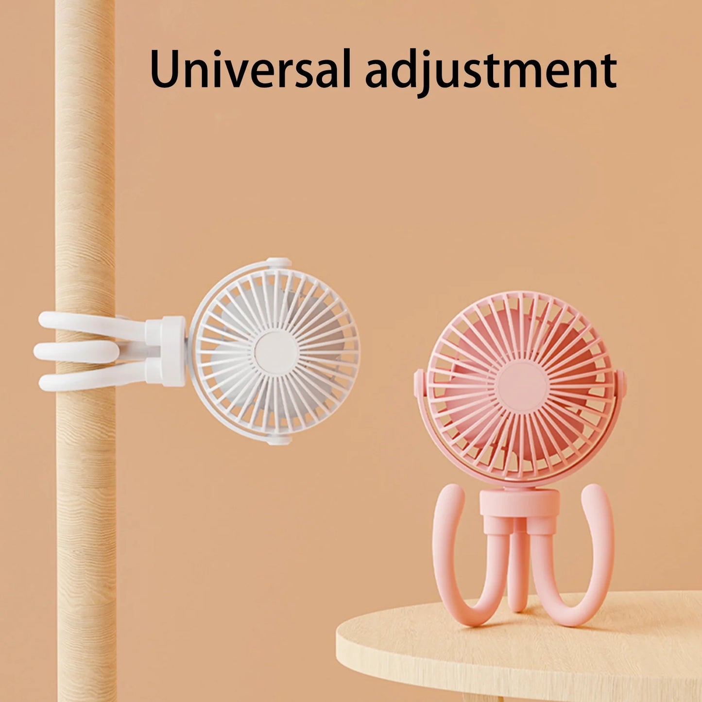 2000Mah Flexible Handheld Fan Stroller Fan Octopus Desk Fan Multi-Scene Baby Fan