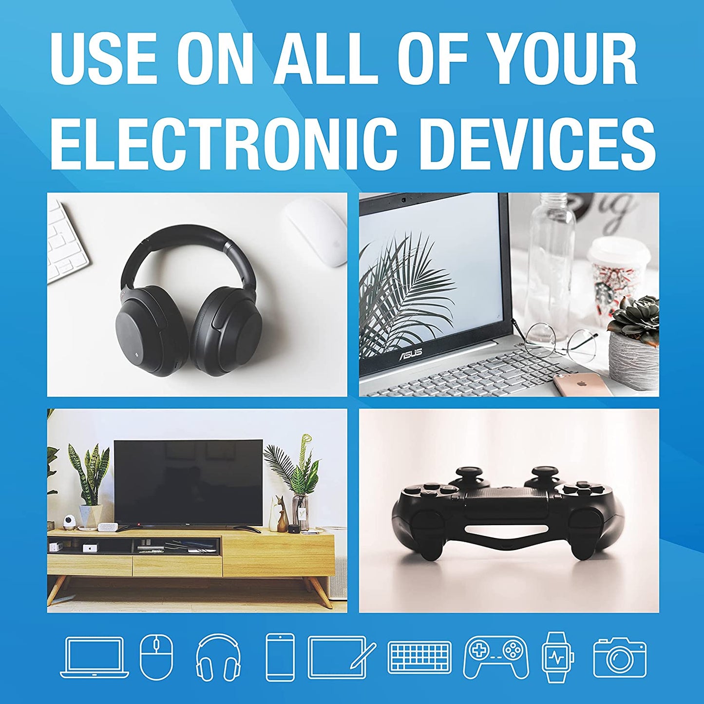 Miraclewipes for Electronics Cleaning - Screen Wipes Designed for TV, Phones, Monitors and More - Includes Microfiber Towel - (60 Count)