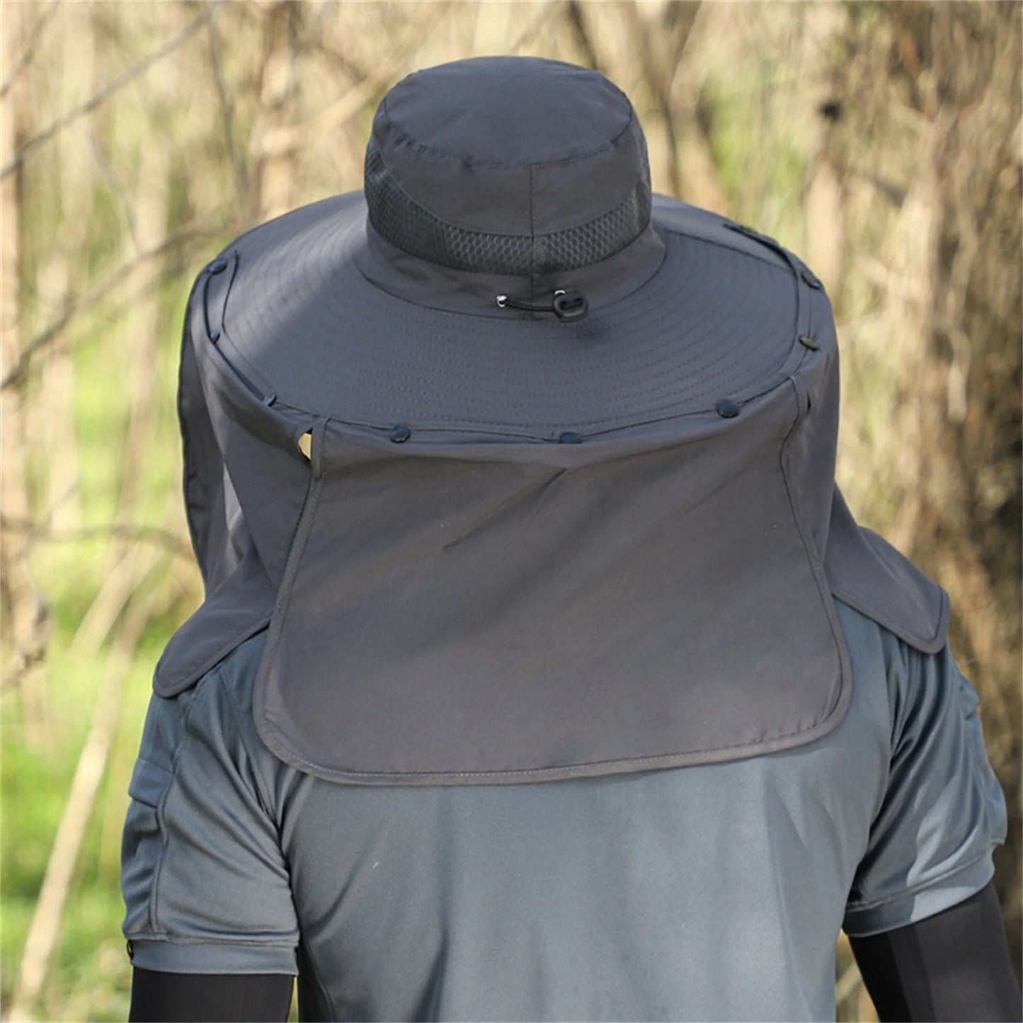 Wide Brim Solar Fan Hat for Outdoor Fishing, Sun Hat with 2 Solar Fans, Solar & USB Rechargable Sunscreen Fishing Hats with Fan for Men and Women