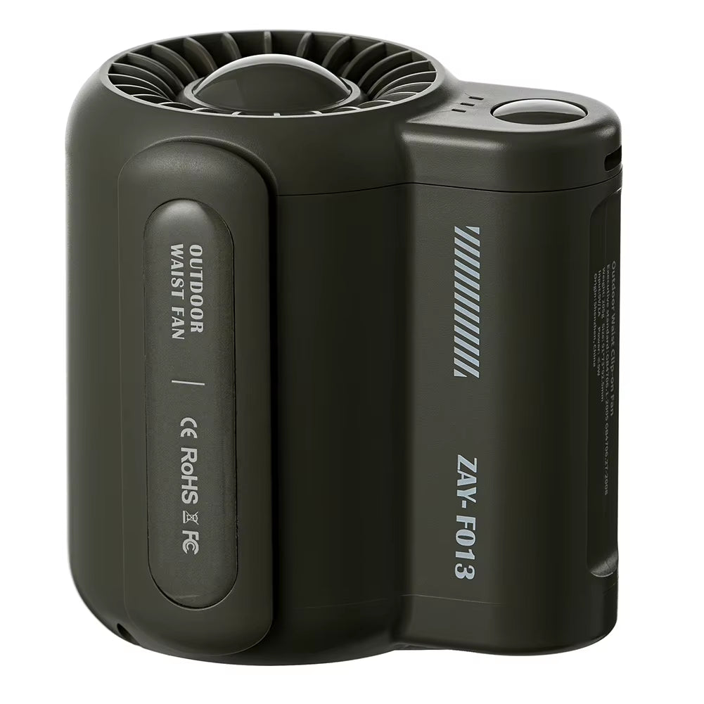 Portable Waist Fan Rechargeable Hanging Neck Fan 4000Mah Waist Clip Fan Wearable Personal Cooling Fan for Outdoor Camping Hiking.