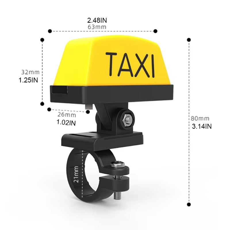 Motorcycle Decoration Modified Light Adjustable Handle Helmet Light USB Rechargable Warning Taxi Box Sign LED Lamp Y5GF.