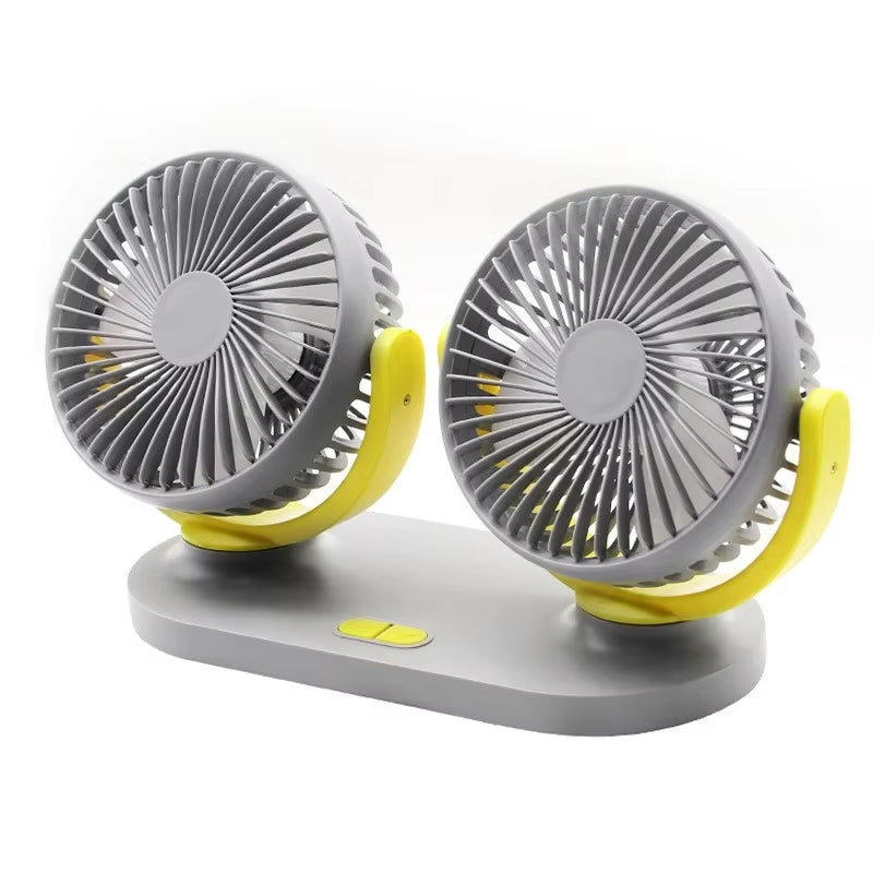 5V / 12V / 24V Car USB Fan Cooling Car Fan Dual Head Car Fan 3 Speeds Adjustable for Auto Cooler Air Fan Car Accessories Fan