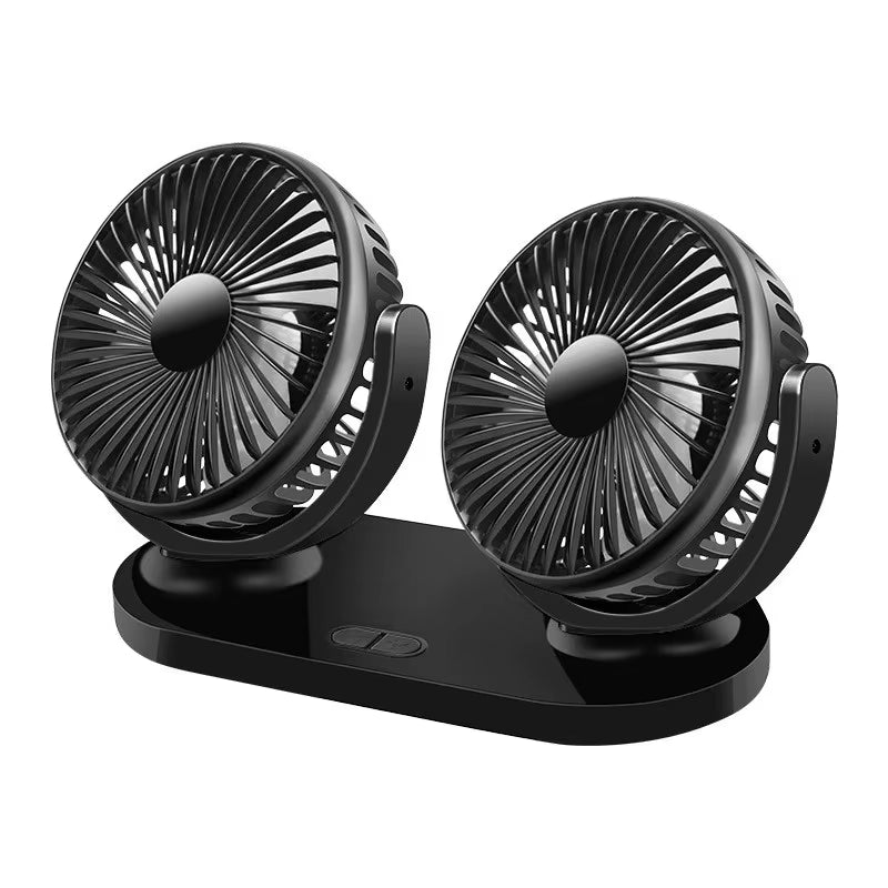 5V / 12V / 24V Car USB Fan Cooling Car Fan Dual Head Car Fan 3 Speeds Adjustable for Auto Cooler Air Fan Car Accessories Fan