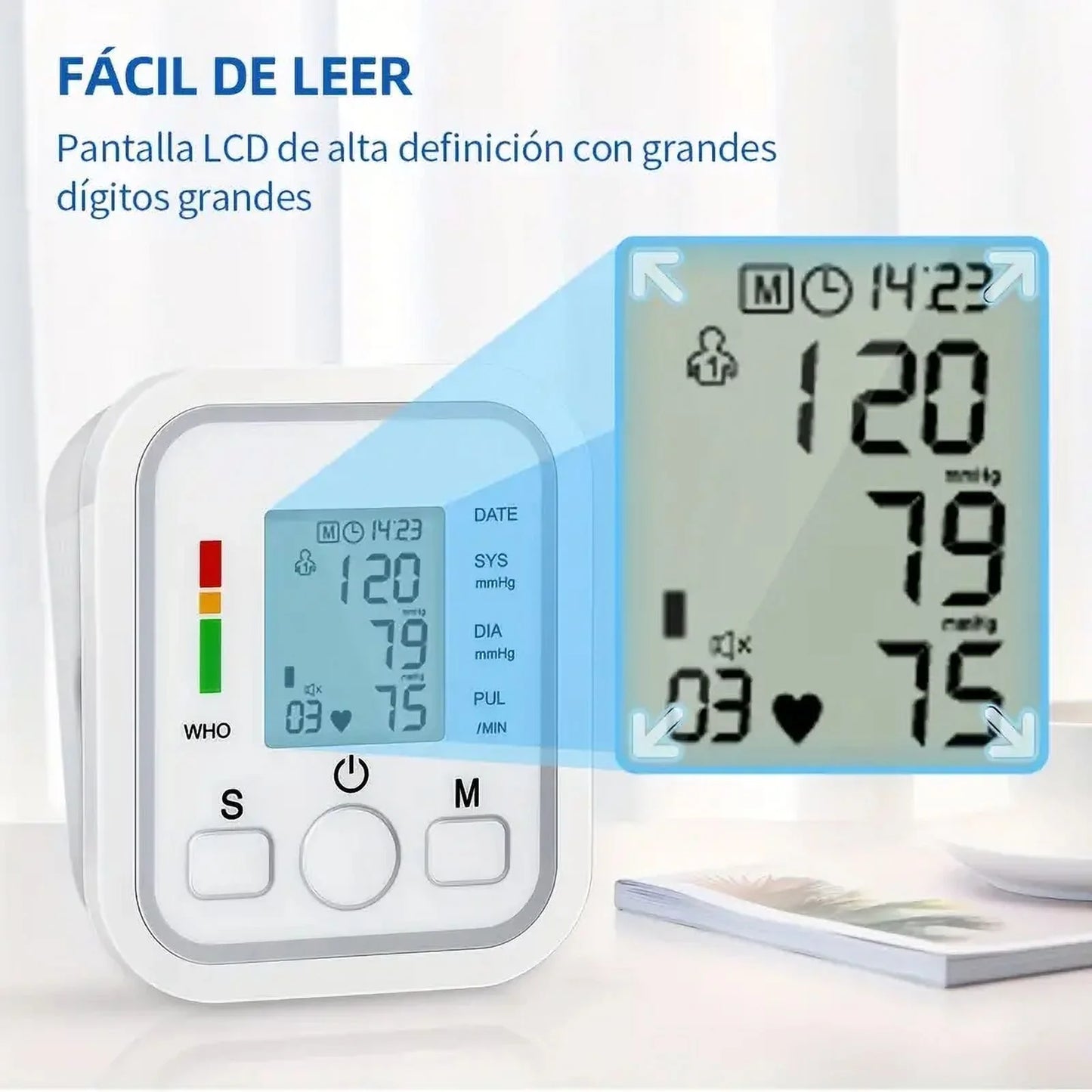 Blood Pressure Monitor, Rechargable Blood Pressure Machine with Voice Broadcast for Doul User