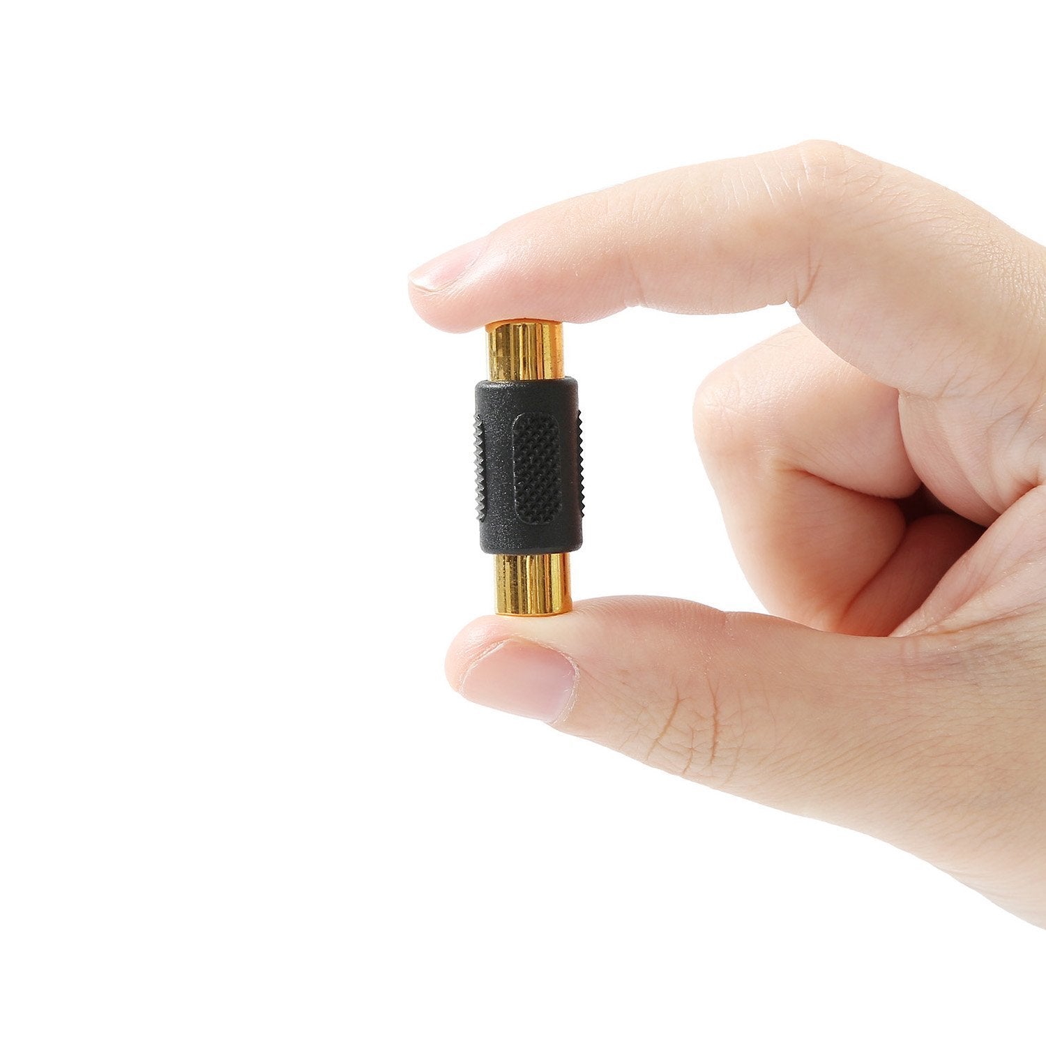 10 Pack RCA Female to Female Coupler Audio Video Gold Adapter, for Phono, Speaker, RCA Cable, Amplifier