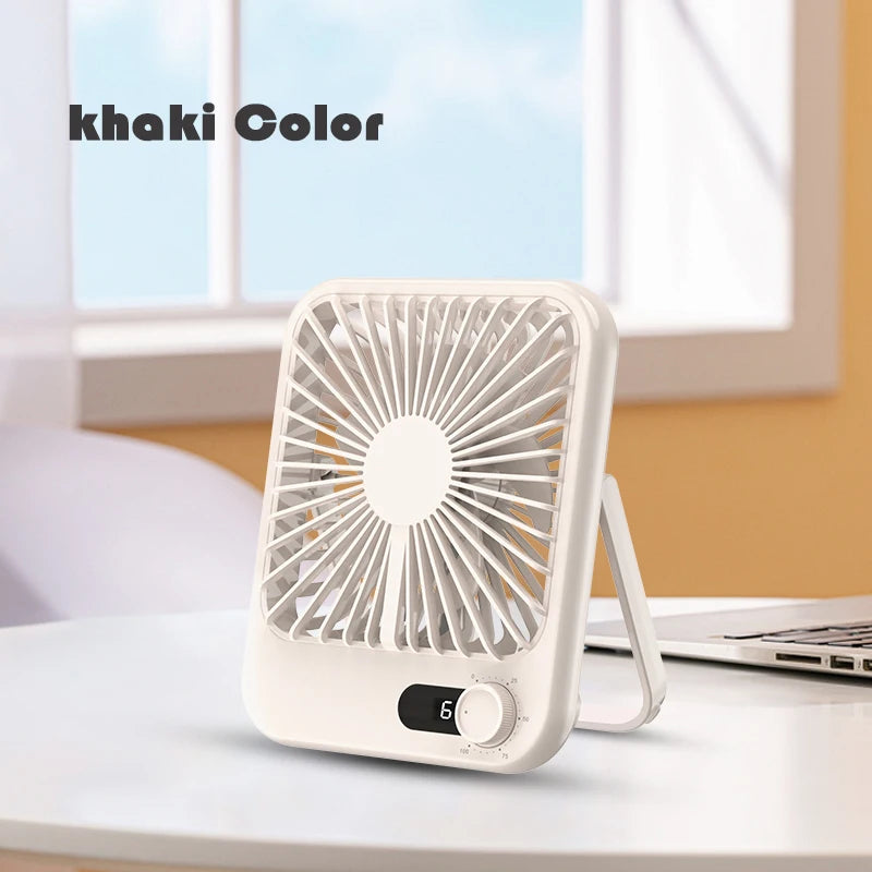 2024 New 1500Mah 100 Gears Ultrathin Desk Fan Portable Fan Rechargeable Table Fan Mini Fan Portable Cooler Air Conditioner Fan
