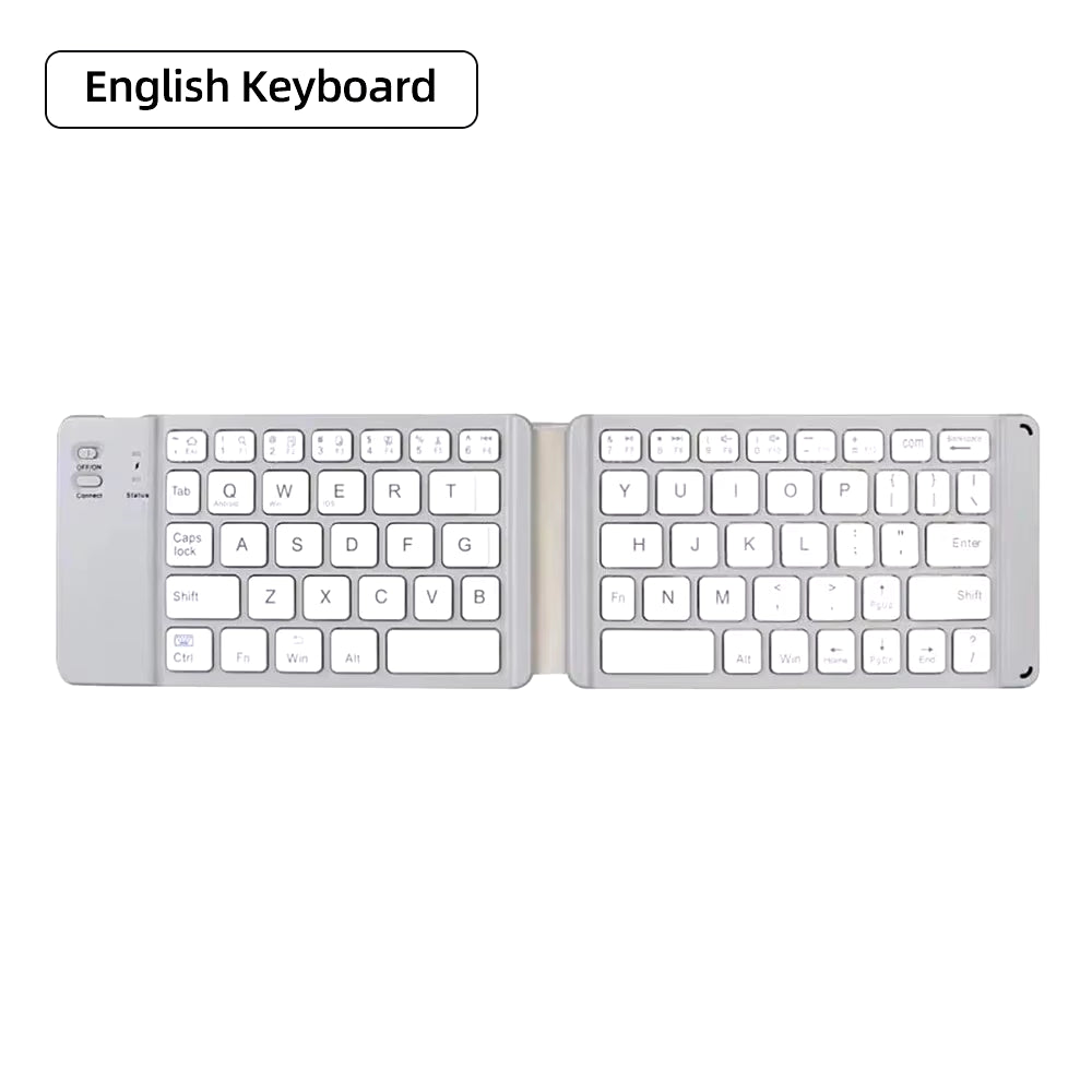 Foldable Bluetooth Keyboard with Touchpad Mini Wireless Keyboard Rechargable Keyboard for IOS Android Windows Tablet Notebook.