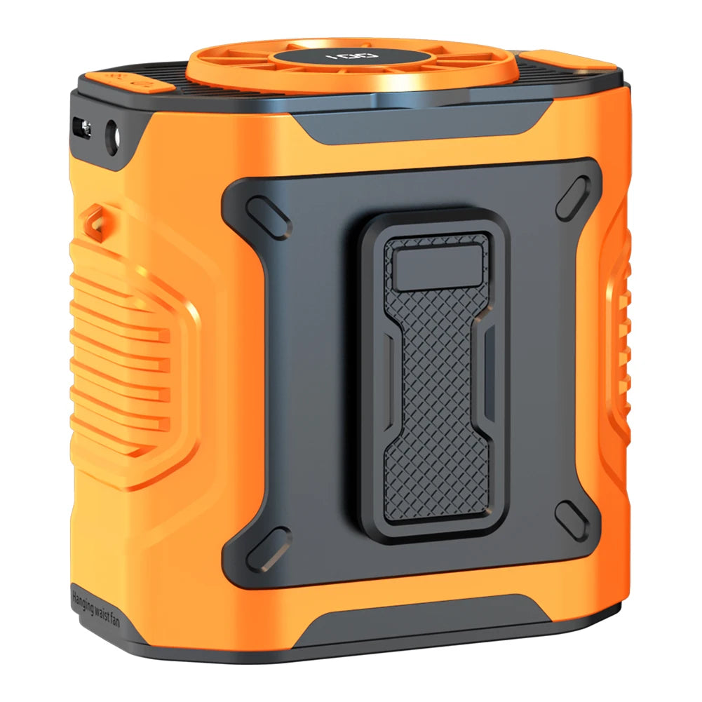 Portable Waist Fan Rechargeable Hanging Neck Fan 4000Mah Waist Clip Fan Wearable Personal Cooling Fan for Outdoor Camping Hiking.