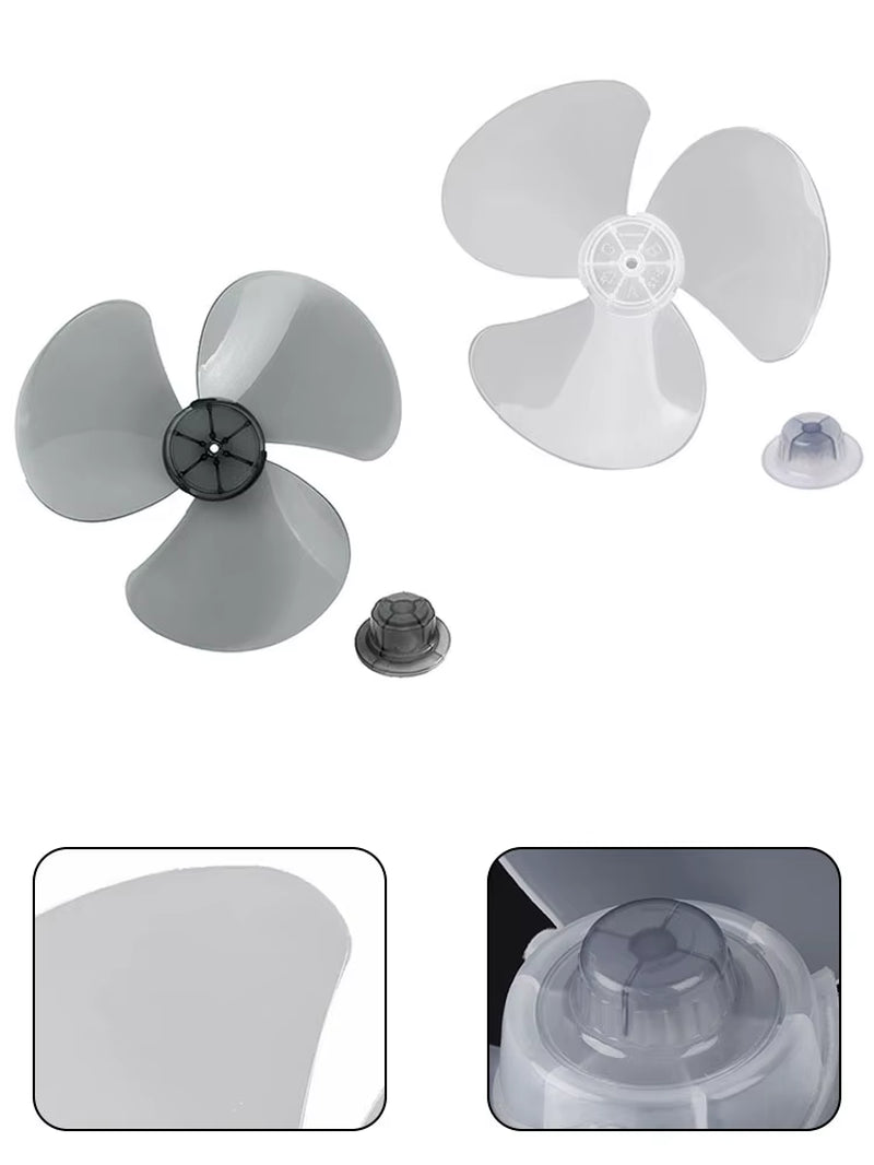 12 Inch 3 Leaves Fan Blades Household Clear Plastic Fan Blade Replacement for Pedestal Fan Stand Fan Table Fan Accessories