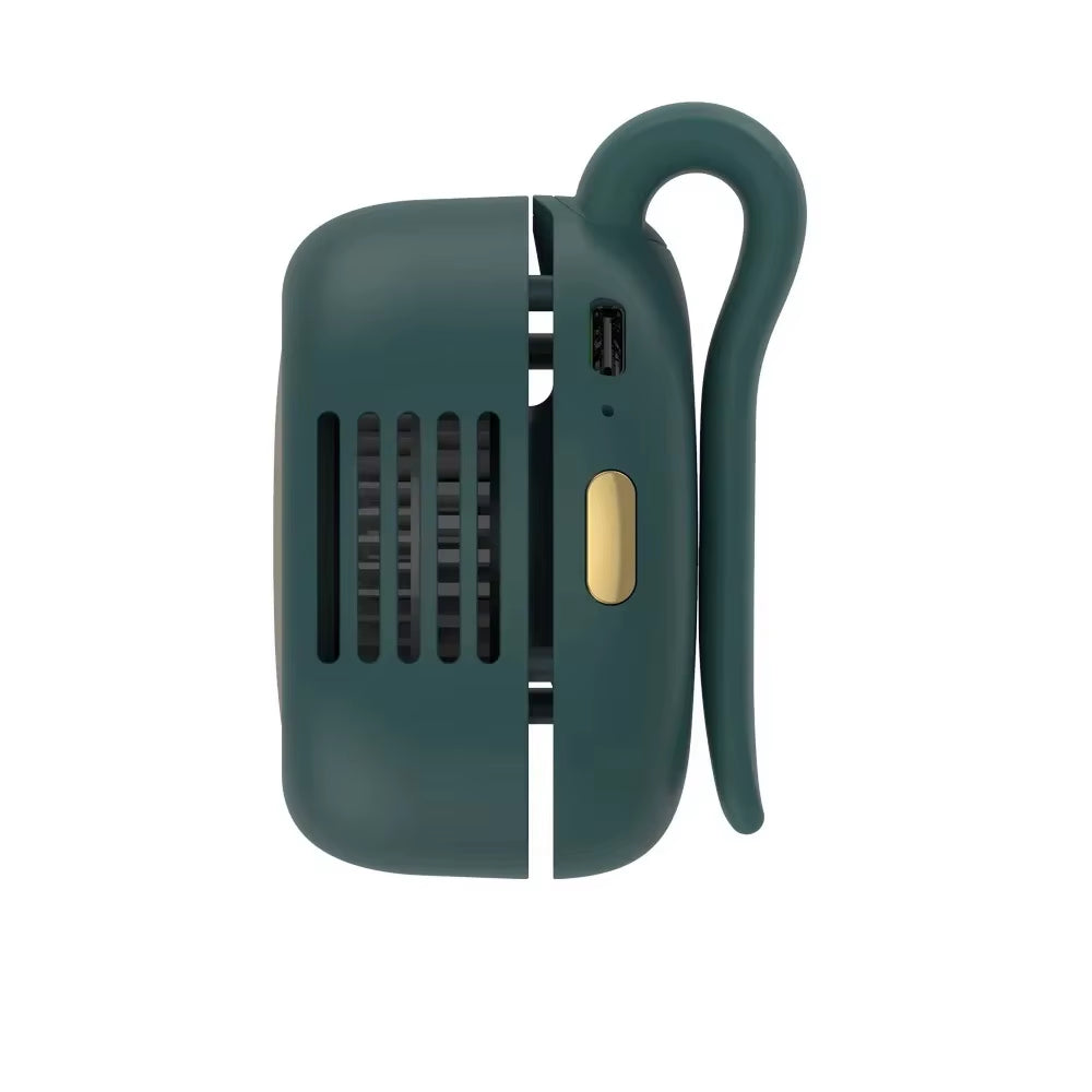 Portable Fan Mini Handheld Rechargeable Bladeless Electric Fan Clip Waist Fan Suitable for Outdoor Ventilation Desktop Small Fan.