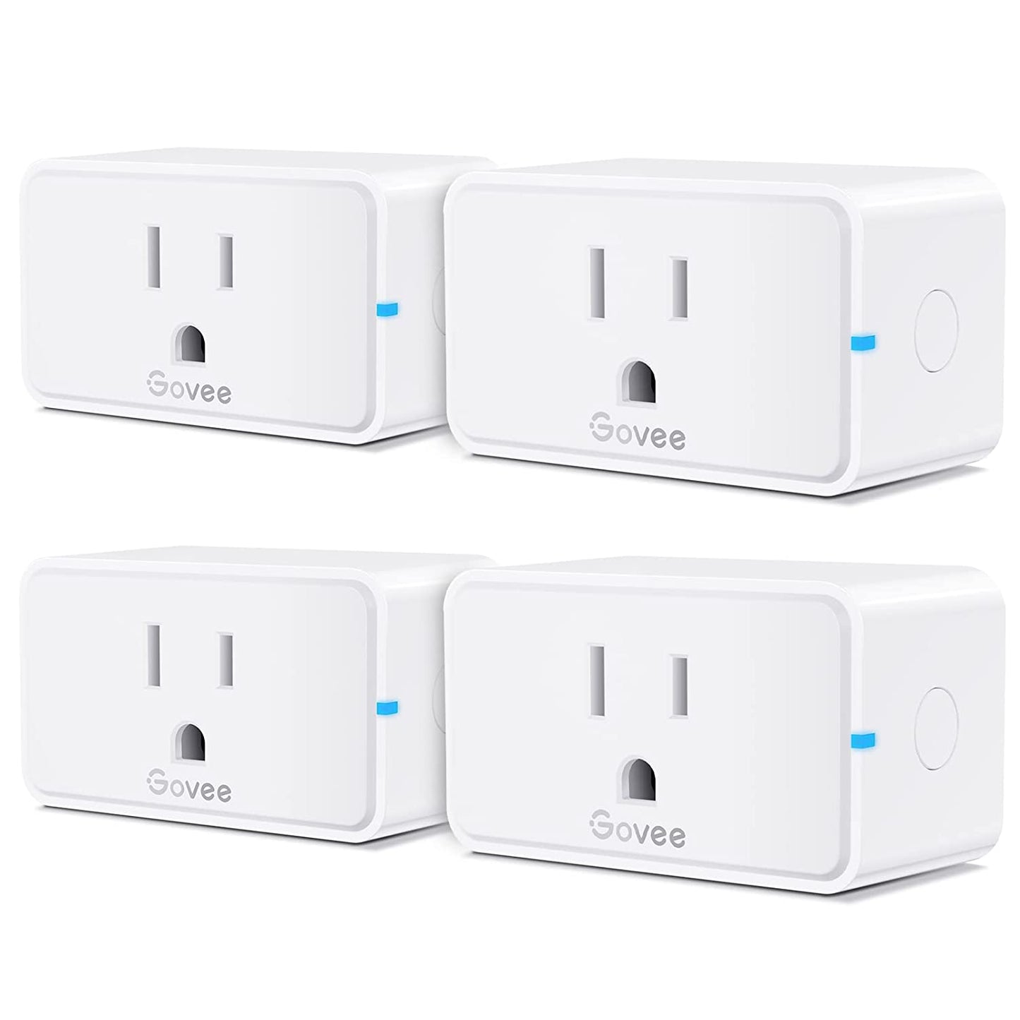 Smart Plug 15A, Wifi Bluetooth Outlets 4 Pack Work with Alexa and Google Assistant, Wifi Plugs with Multiple Timers, Home APP Group Control Remotely, No Hub Required, ETL&FCC Certified