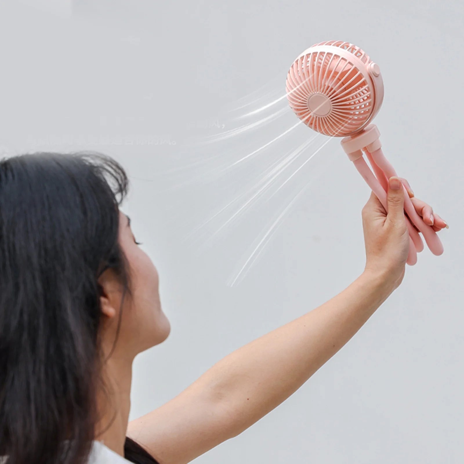 2000Mah Flexible Handheld Fan Stroller Fan Octopus Desk Fan Multi-Scene Baby Fan