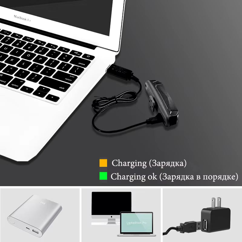 Bicycle Light Waterproof Bike Taillight LED USB Rechargable Safety Back Light Riding Warning Saddle Bike Rear Light