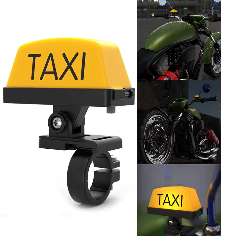 Motorcycle Decoration Modified Light Adjustable Handle Helmet Light USB Rechargable Warning Taxi Box Sign LED Lamp Y5GF.