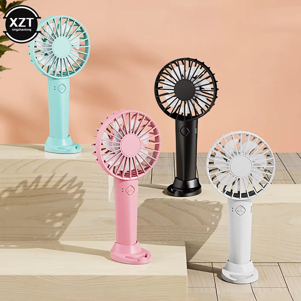 Desktop Fan Mini Handheld Fan Portable USB Rechargeable Fan Desk Top Student Dormitory Fan.