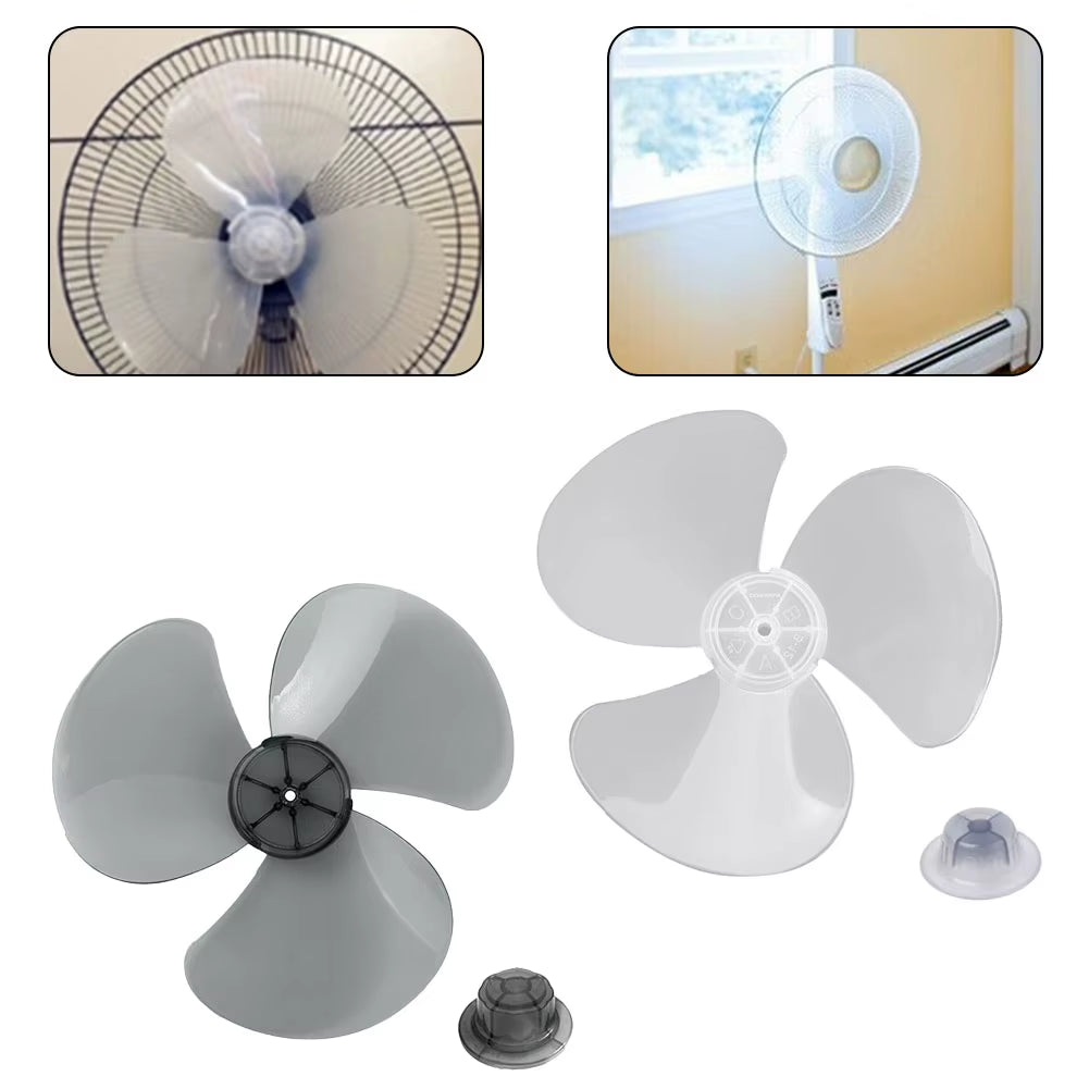 12 Inch 3 Leaves Fan Blades Household Clear Plastic Fan Blade Replacement for Pedestal Fan Stand Fan Table Fan Accessories