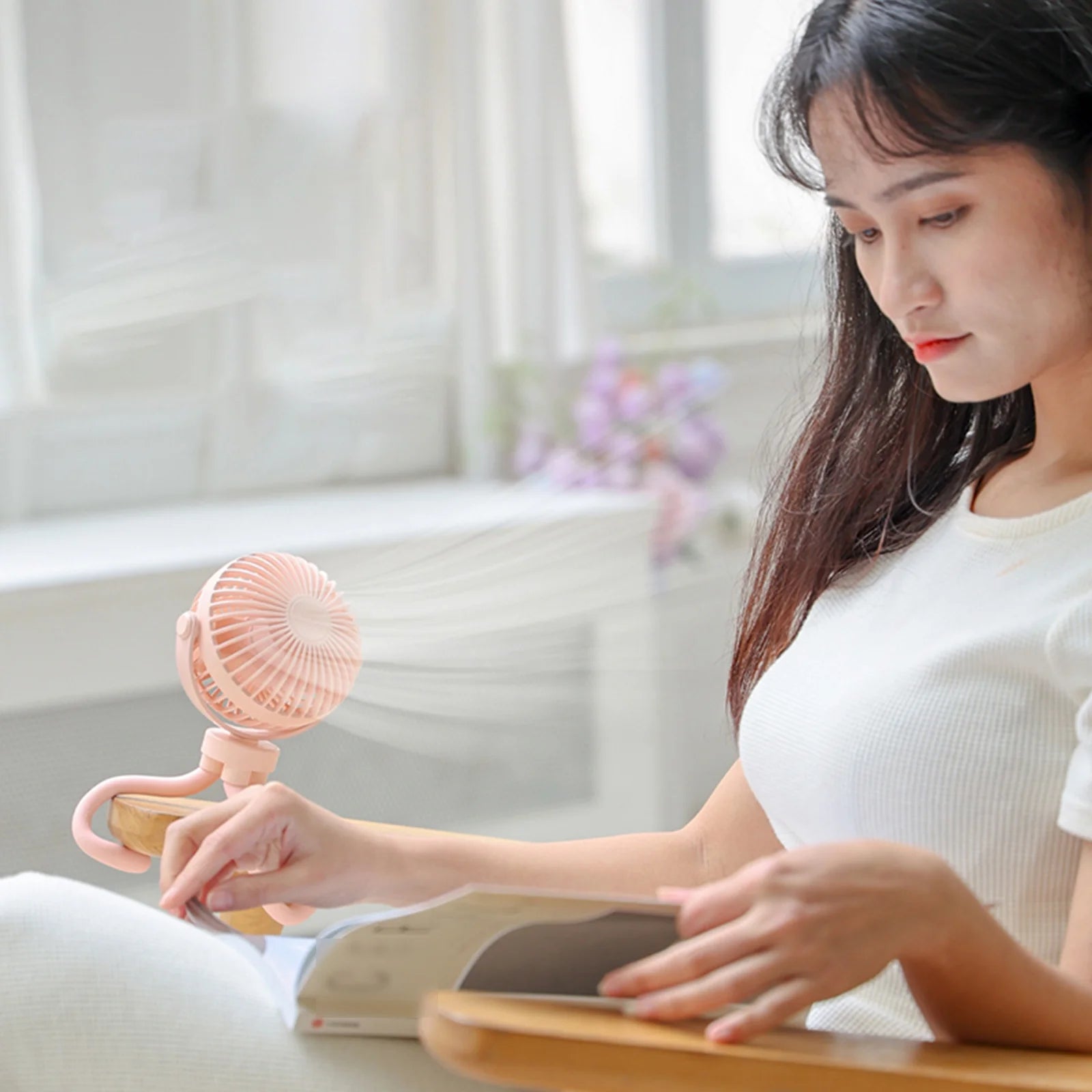 2000Mah Flexible Handheld Fan Stroller Fan Octopus Desk Fan Multi-Scene Baby Fan