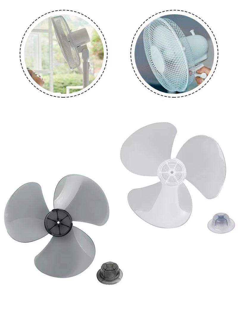12 Inch 3 Leaves Fan Blades Household Clear Plastic Fan Blade Replacement for Pedestal Fan Stand Fan Table Fan Accessories
