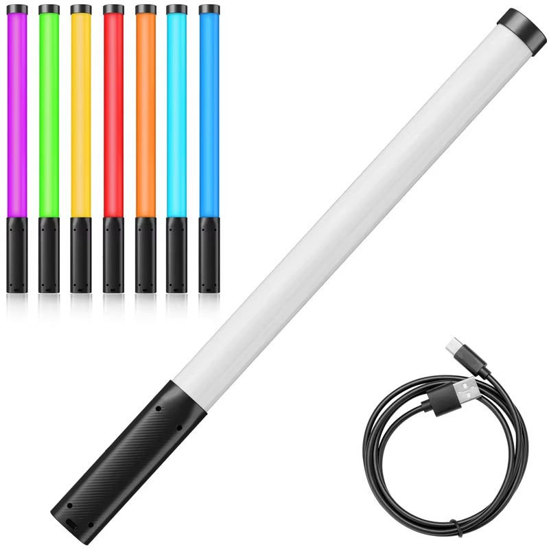 VL119 RGB Handheld Light Wand 2500-9000K Diammable Lightweight 50Cm RGB Stick Light Rechargable Photography Lighting Vlog
