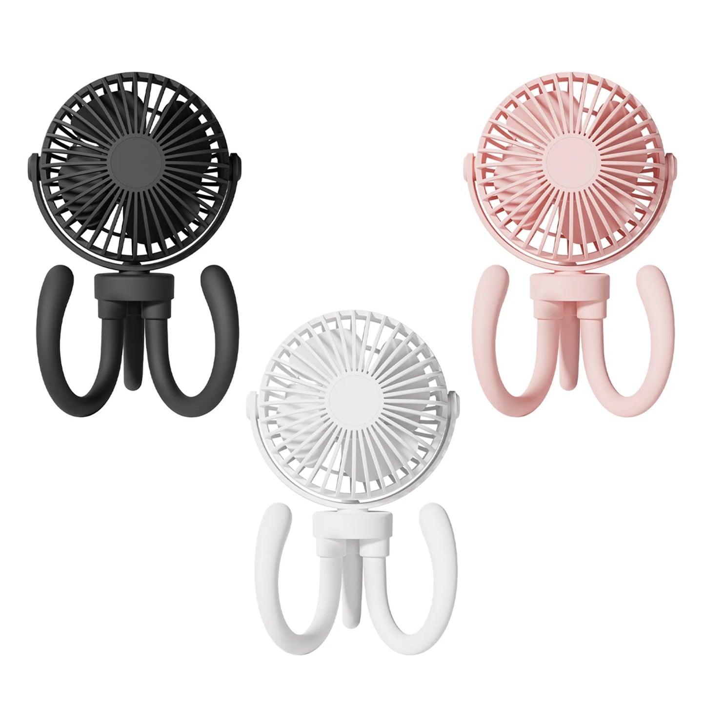 2000Mah Flexible Handheld Fan Stroller Fan Octopus Desk Fan Multi-Scene Baby Fan