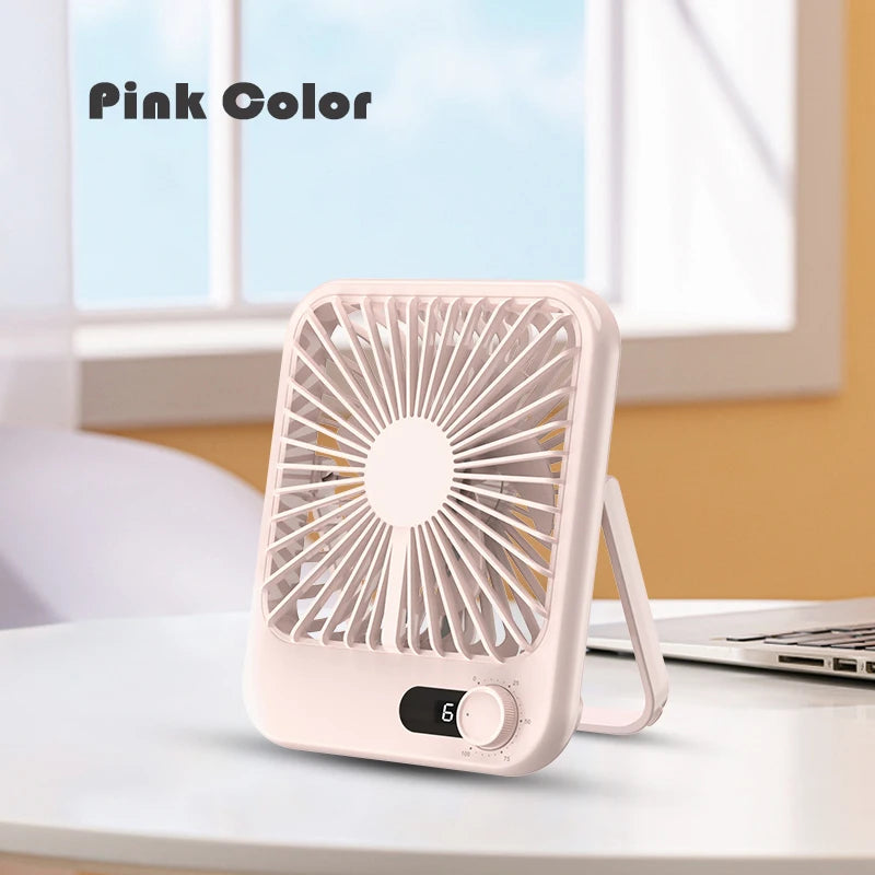 2024 New 1500Mah 100 Gears Ultrathin Desk Fan Portable Fan Rechargeable Table Fan Mini Fan Portable Cooler Air Conditioner Fan