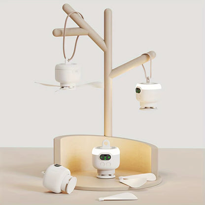 8000Mah Portable Camping Ceiling Fan with Remote Control - Rechargeable, Lightweight, and Ideal for Outdoor Tents and Home Use