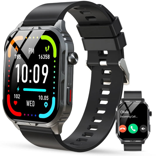 Smart Watch , H5 IP68 Waterproof Smartwatch for Women Men , Smart Watch with Bluetooth Call, Answer Make Calls , Black
