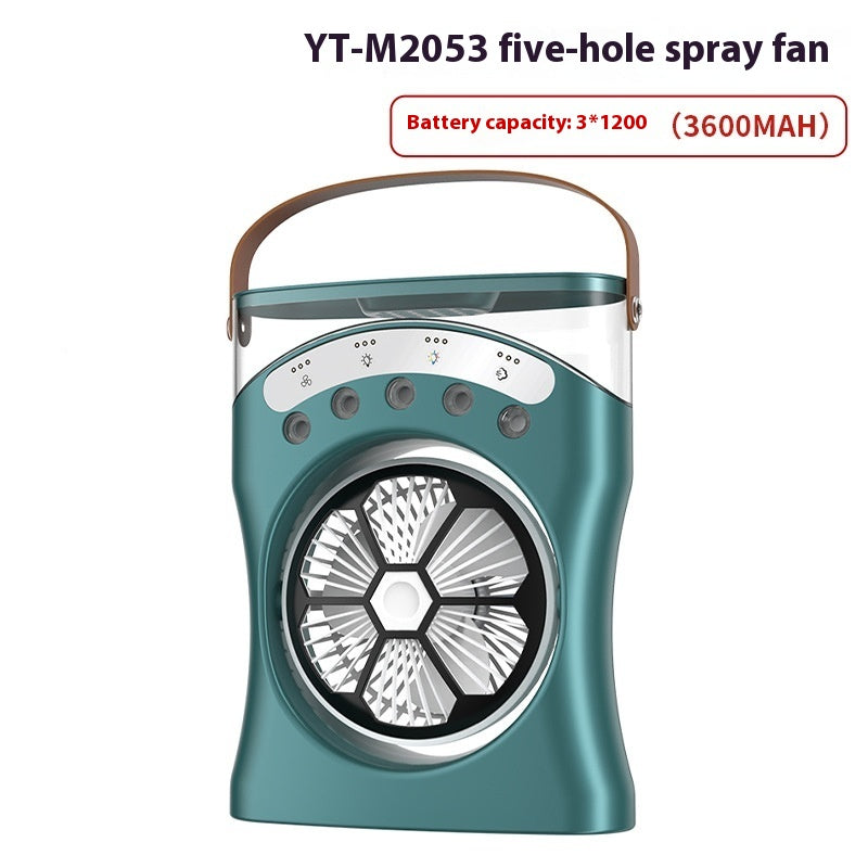 Portable Fan Portable Mini Humidifier Fan Water Spraying Fan Rechargeable Cooler Air Adjustment Fan for Hot Weather.