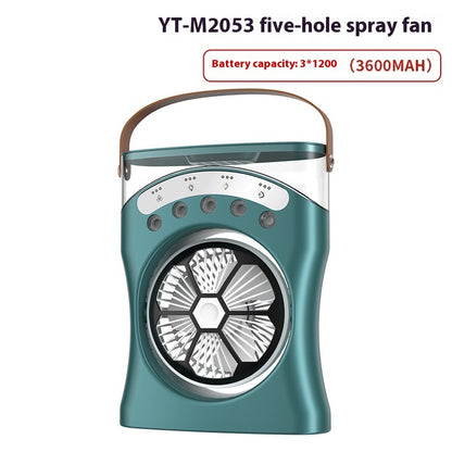 Portable Fan Portable Mini Humidifier Fan Water Spraying Fan Rechargeable Cooler Air Adjustment Fan for Hot Weather.