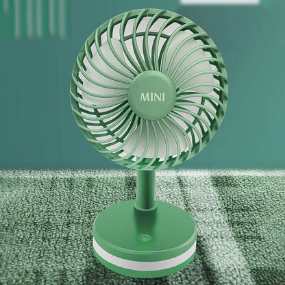 Portable Fan Desk Fan Small Fan Mini Fan Portable Desktop Small Fan Mini Handheld Fan with Led Light Holder Usb Rechargeable Desktop Fan Portable Fan Home Office Travel.