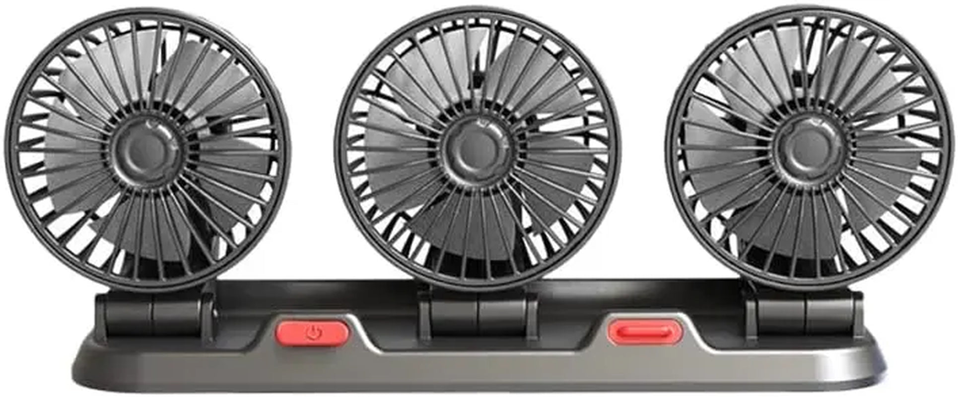 Car Fan 360° Adjustable 3 Head Air Fan Automotive Electric Fan Multi-Function USB/12V/24V Fan 2 Speeds Car Silent Fan for Home.