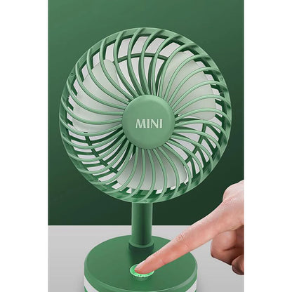 Portable Fan Desk Fan Small Fan Mini Fan Portable Desktop Small Fan Mini Handheld Fan with Led Light Holder Usb Rechargeable Desktop Fan Portable Fan Home Office Travel.