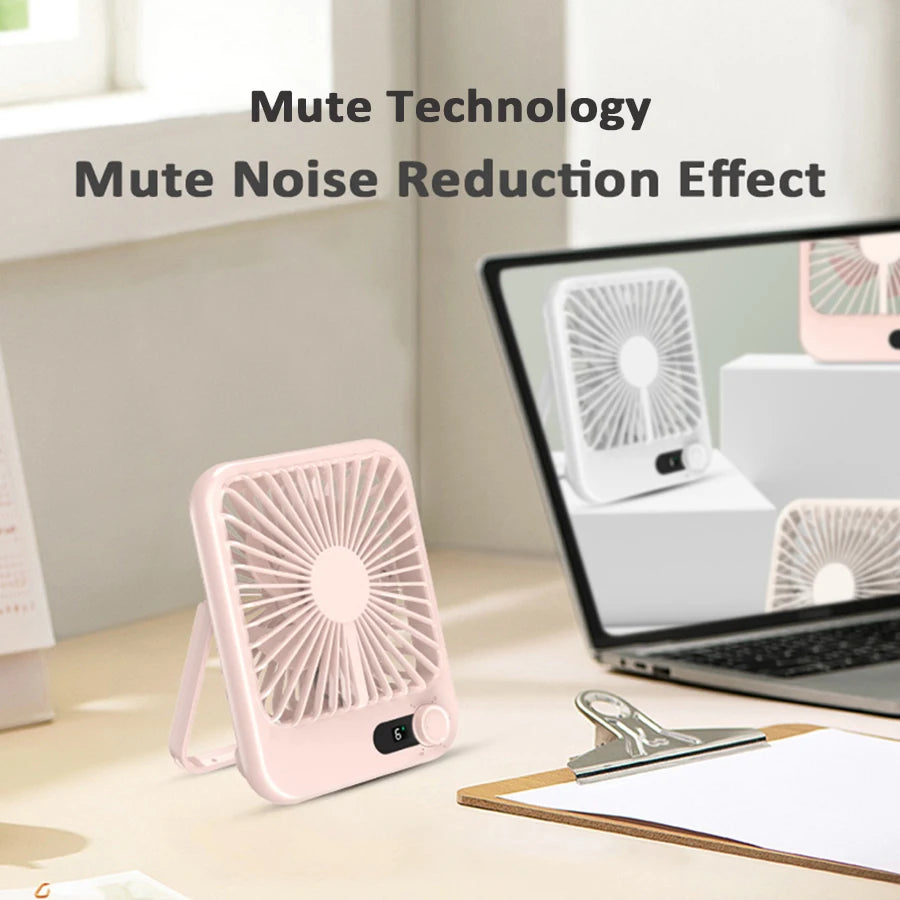 2024 New 1500Mah 100 Gears Ultrathin Desk Fan Portable Fan Rechargeable Table Fan Mini Fan Portable Cooler Air Conditioner Fan