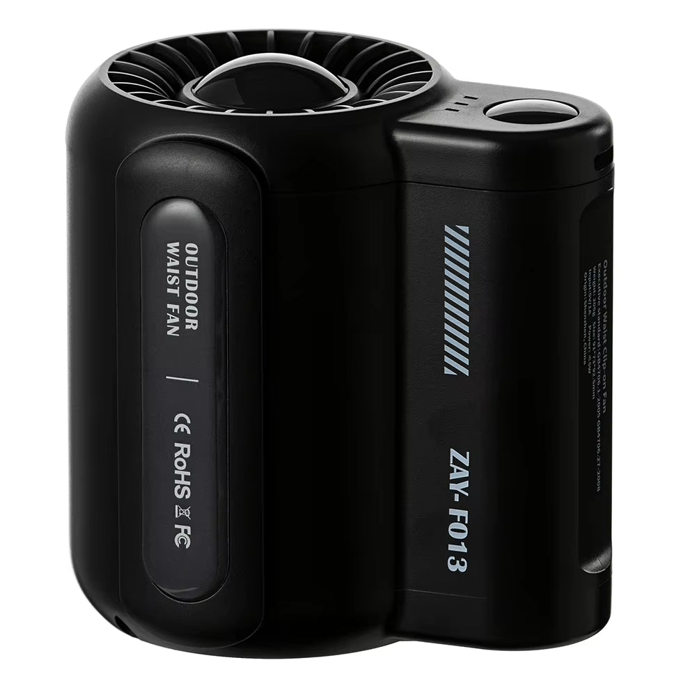 Portable Waist Fan Rechargeable Hanging Neck Fan 4000Mah Waist Clip Fan Wearable Personal Cooling Fan for Outdoor Camping Hiking.