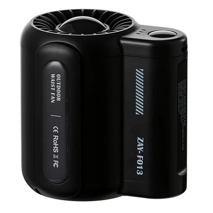 Portable Waist Fan Rechargeable Hanging Neck Fan 4000Mah Waist Clip Fan Wearable Personal Cooling Fan for Outdoor Camping Hiking.