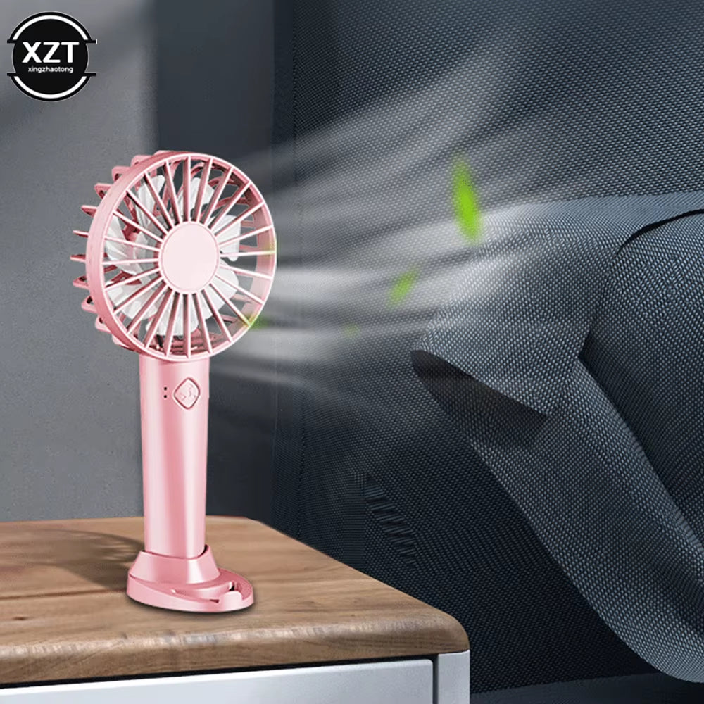 Desktop Fan Mini Handheld Fan Portable USB Rechargeable Fan Desk Top Student Dormitory Fan.
