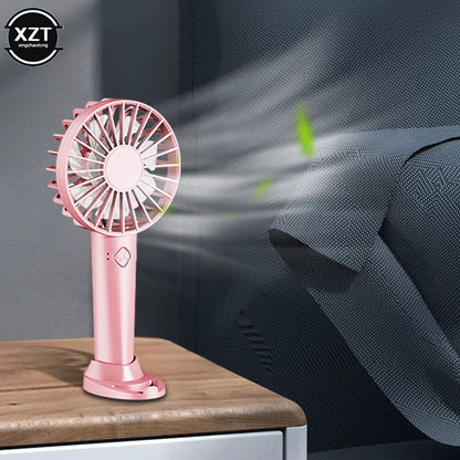Desktop Fan Mini Handheld Fan Portable USB Rechargeable Fan Desk Top Student Dormitory Fan.