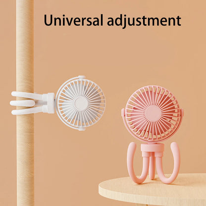 2000Mah Flexible Handheld Fan Stroller Fan Octopus Desk Fan Multi-Scene Baby Fan