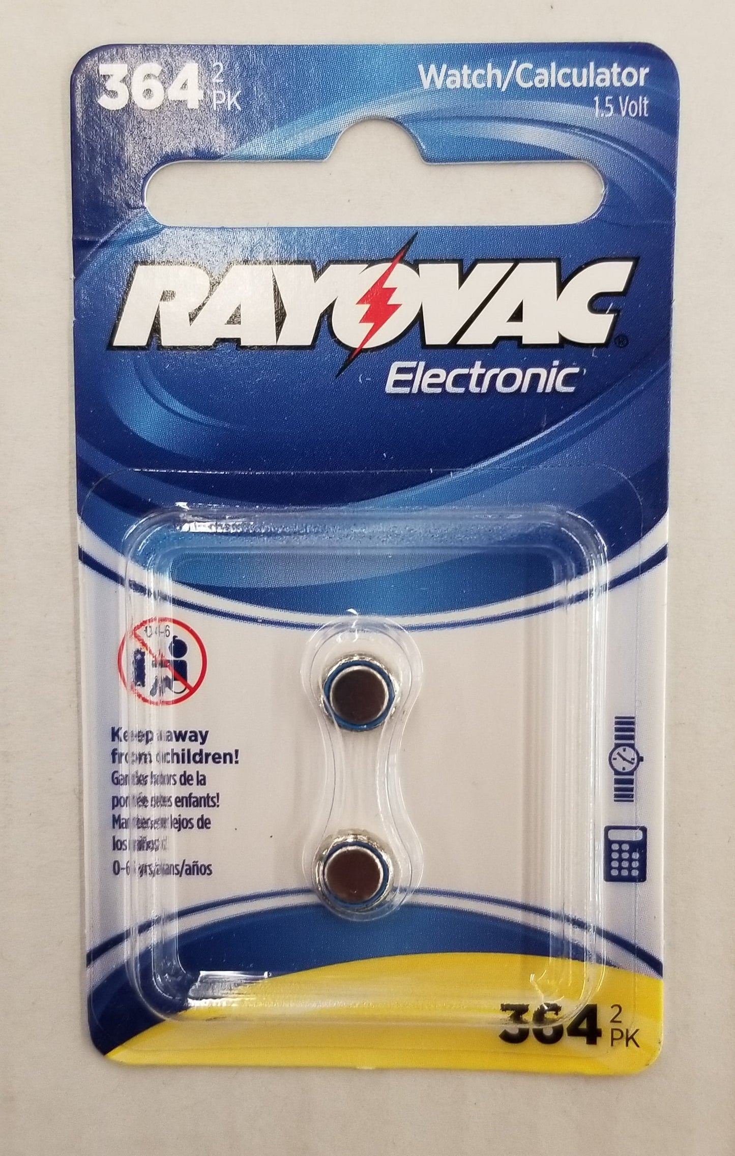 Mercury Free 364 Silver Oxide Battery for Digital or Analog Watches, Non-Rechargable.