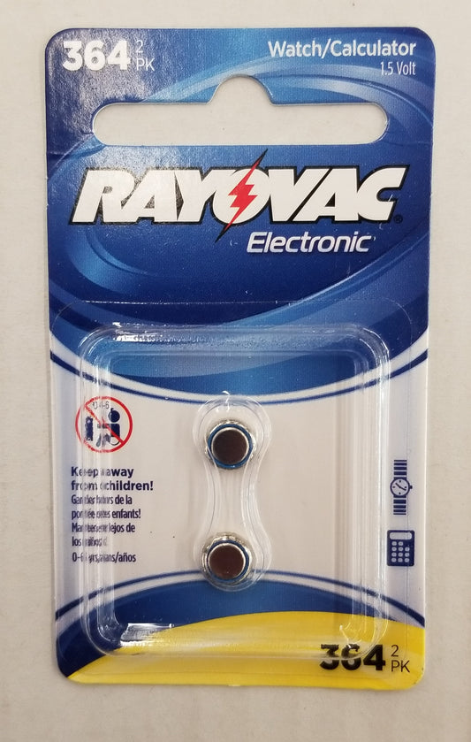 Mercury Free 364 Silver Oxide Battery for Digital or Analog Watches, Non-Rechargable.