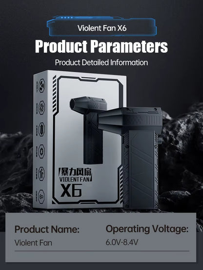 Turbo Jet Fan Violent Fan X6 Powerful Air Blower 200W High Power Duct Fan Mini Turbo Jet Fan 140000 RPM Strong Winds Turbo Fan.