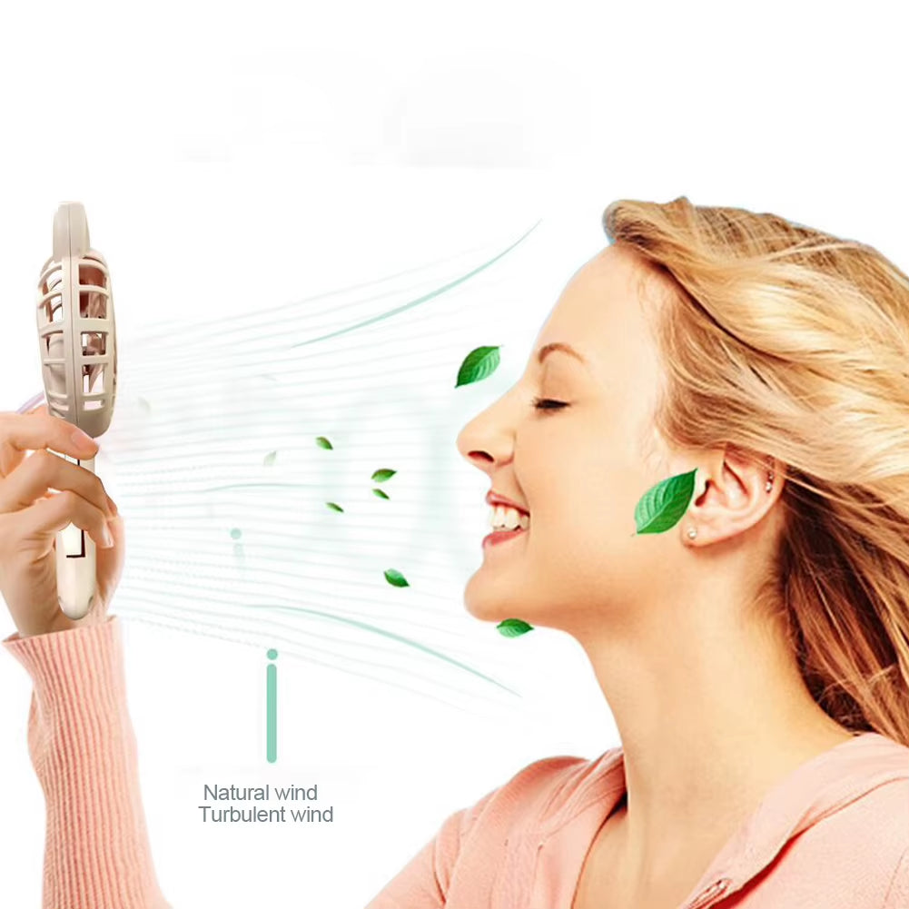 3 Colors Portable Handheld Fan Hand Pressure Fan Mini Portable Fan without Battery Household Cute Fan Cooling Cartoon Held Fan