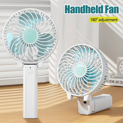 Handheld Mini Fan Portable Pocket Fan USB Charging Fan Rechargable Summer Cooling Fan for Home Outdoor Office.
