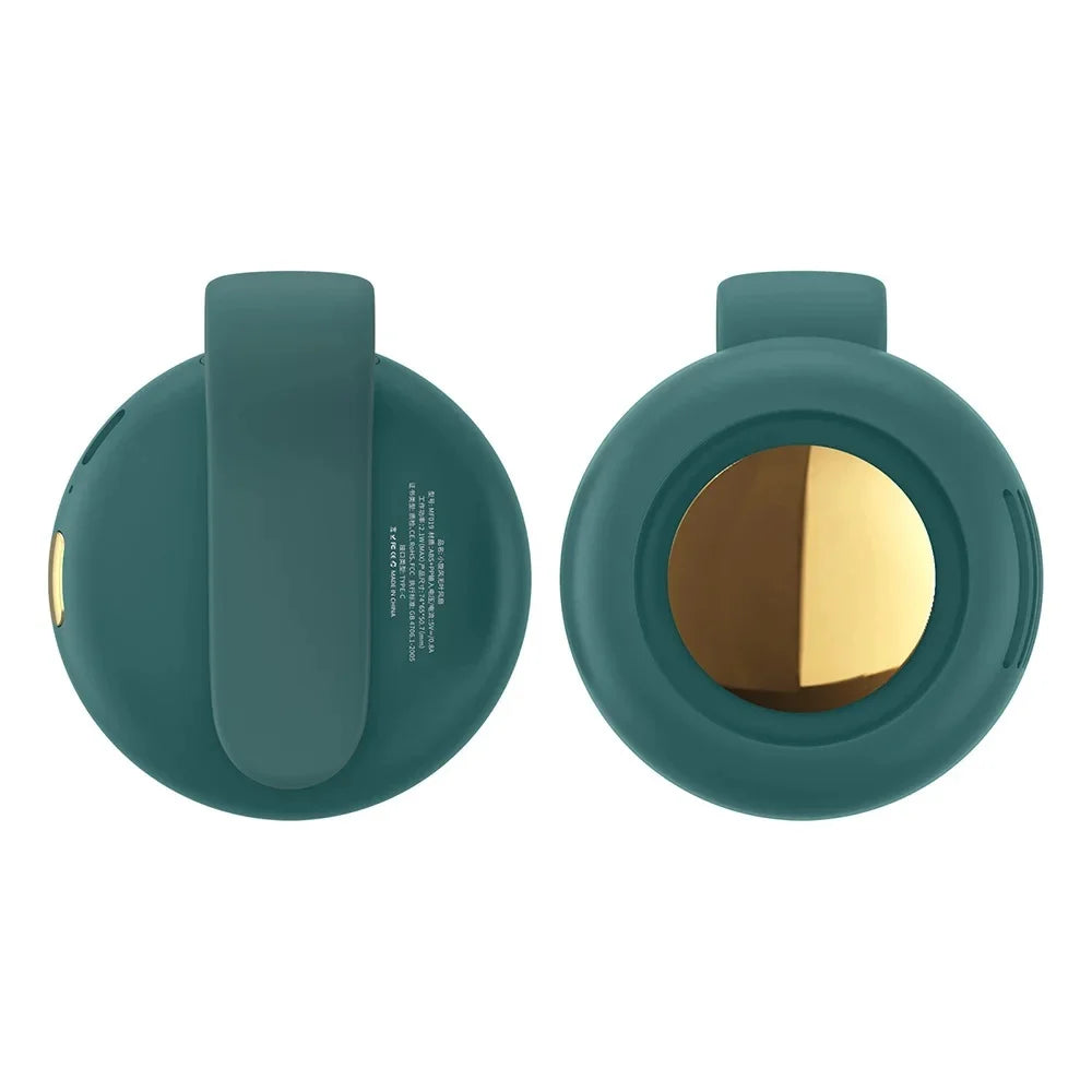 Portable Fan Mini Handheld Rechargeable Bladeless Electric Fan Clip Waist Fan Suitable for Outdoor Ventilation Desktop Small Fan.