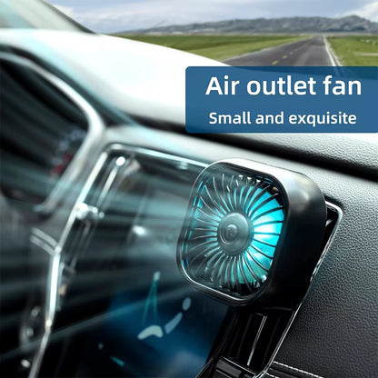 Car Fan USB Car Fan,Electric Cooling Fan Air Vent Mounted Fan Strong 2.5W 3 Speeds & Rotatable.