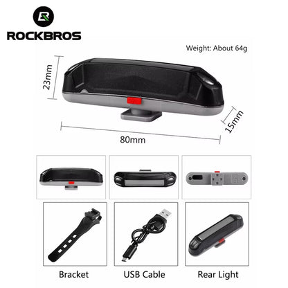 Bicycle Light Waterproof Bike Taillight LED USB Rechargable Safety Back Light Riding Warning Saddle Bike Rear Light