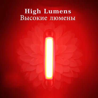 Bicycle Light Waterproof Bike Taillight LED USB Rechargable Safety Back Light Riding Warning Saddle Bike Rear Light