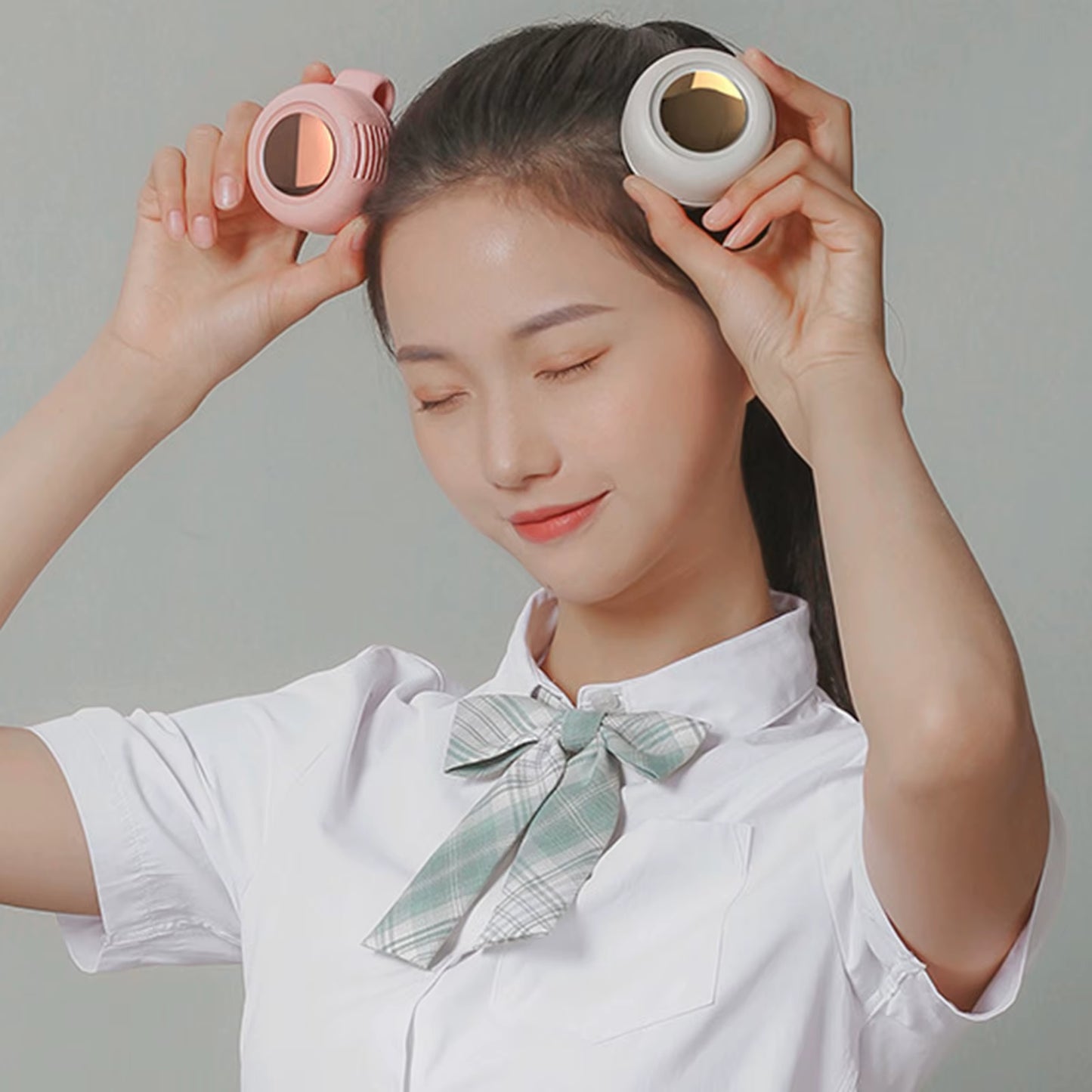 Handheld Neck Neck Mini Fan Portable Neck Fan Neck Cooler Clip Fan Mini Fan Neck Fan USB Rechargeable Hands Free Electric.